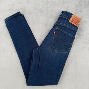 Levi's 721 High Rise Skinny Jeans Dark Wash Strech Women's Size 27x32
